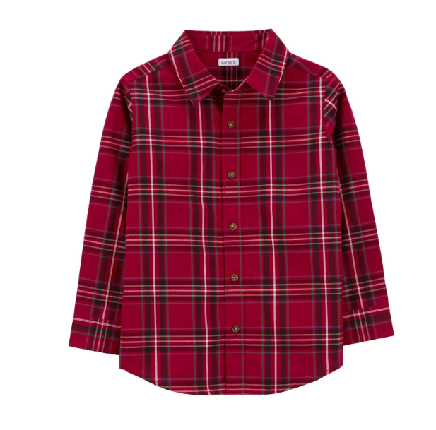 Camisa roja cuadros carters nino 2 a 14 anos formal Kima Shop HN