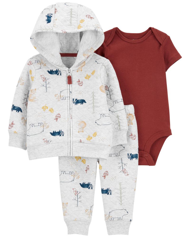 Set 3 piezas Carters bebe nino sueter pantalon mameluco Kima Shop HN