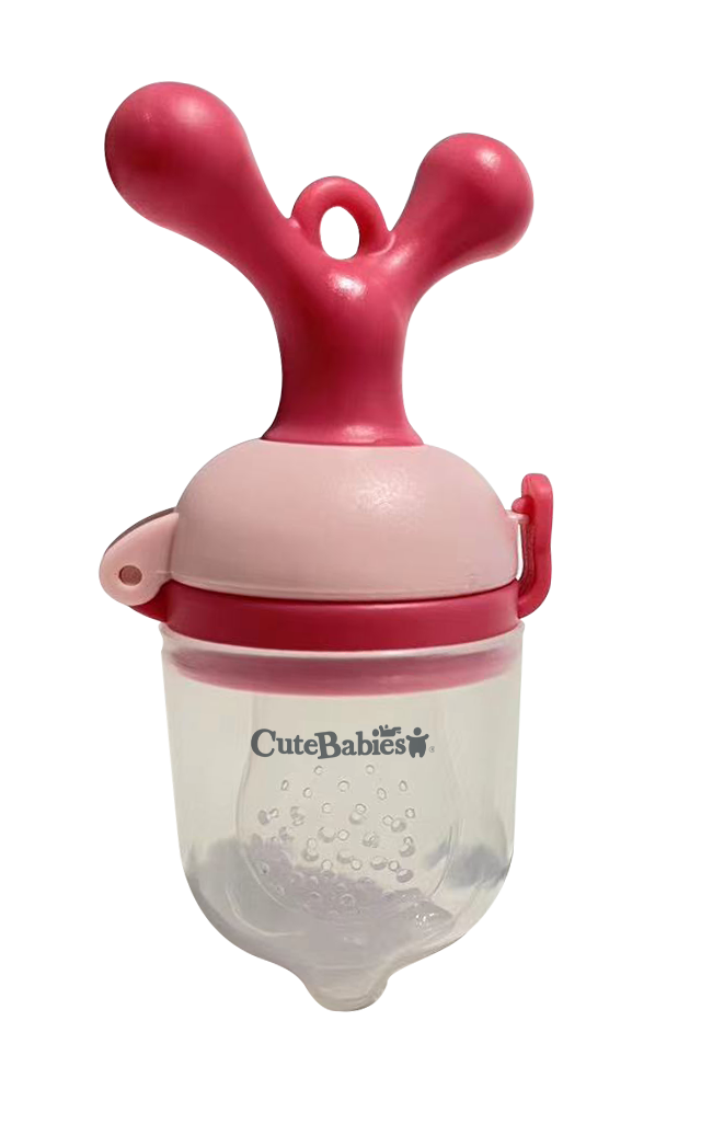 Dispensador de frutas rosado Cutebabies