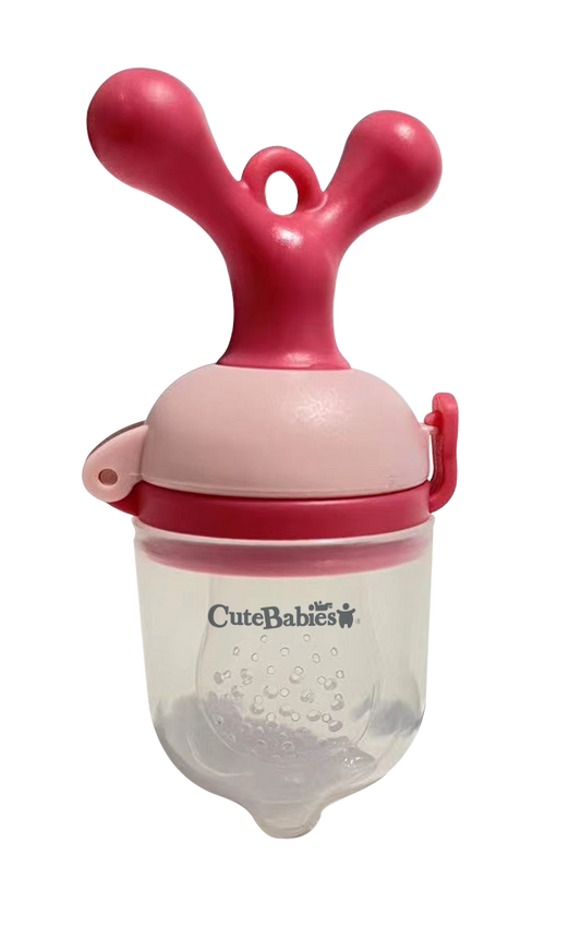 Dispensador de frutas rosado Cutebabies