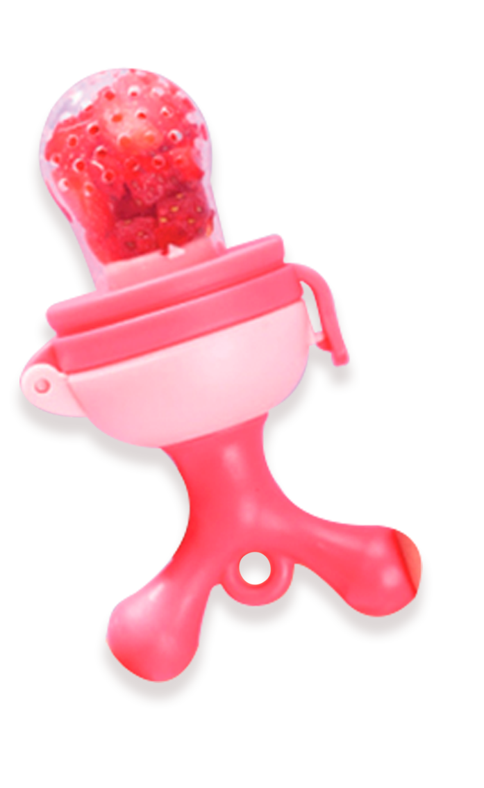 Dispensador de frutas rosado Cutebabies