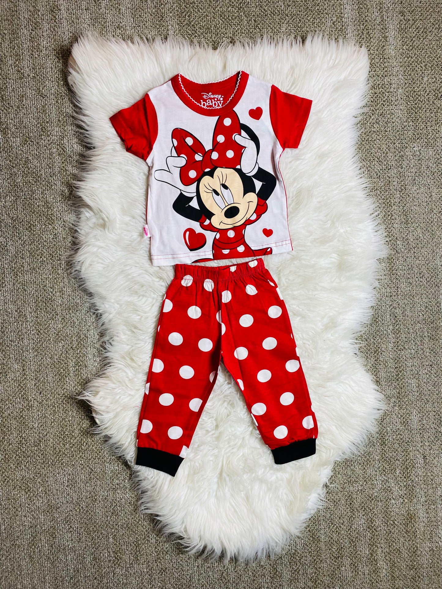 Set 2 Piezas pijama roja Minnie Disney