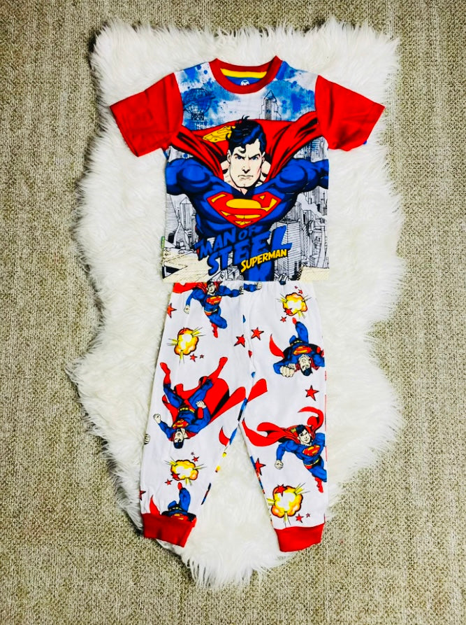 Set 2 piezas pijama superman niño