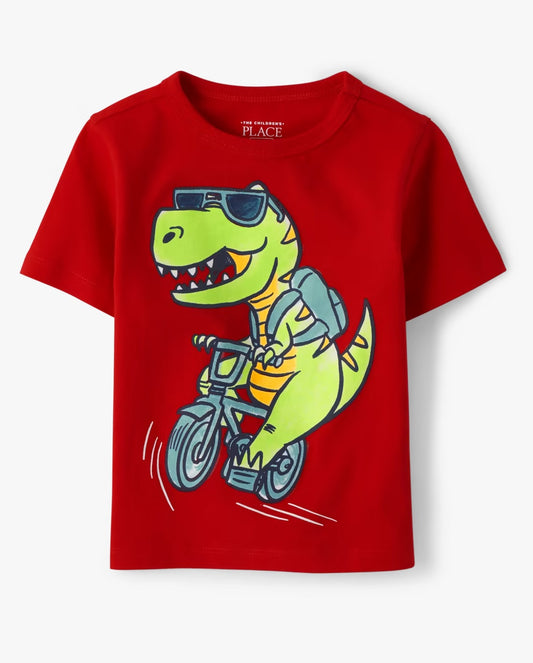 Camisa roja dinosaurios bici Children Place niño