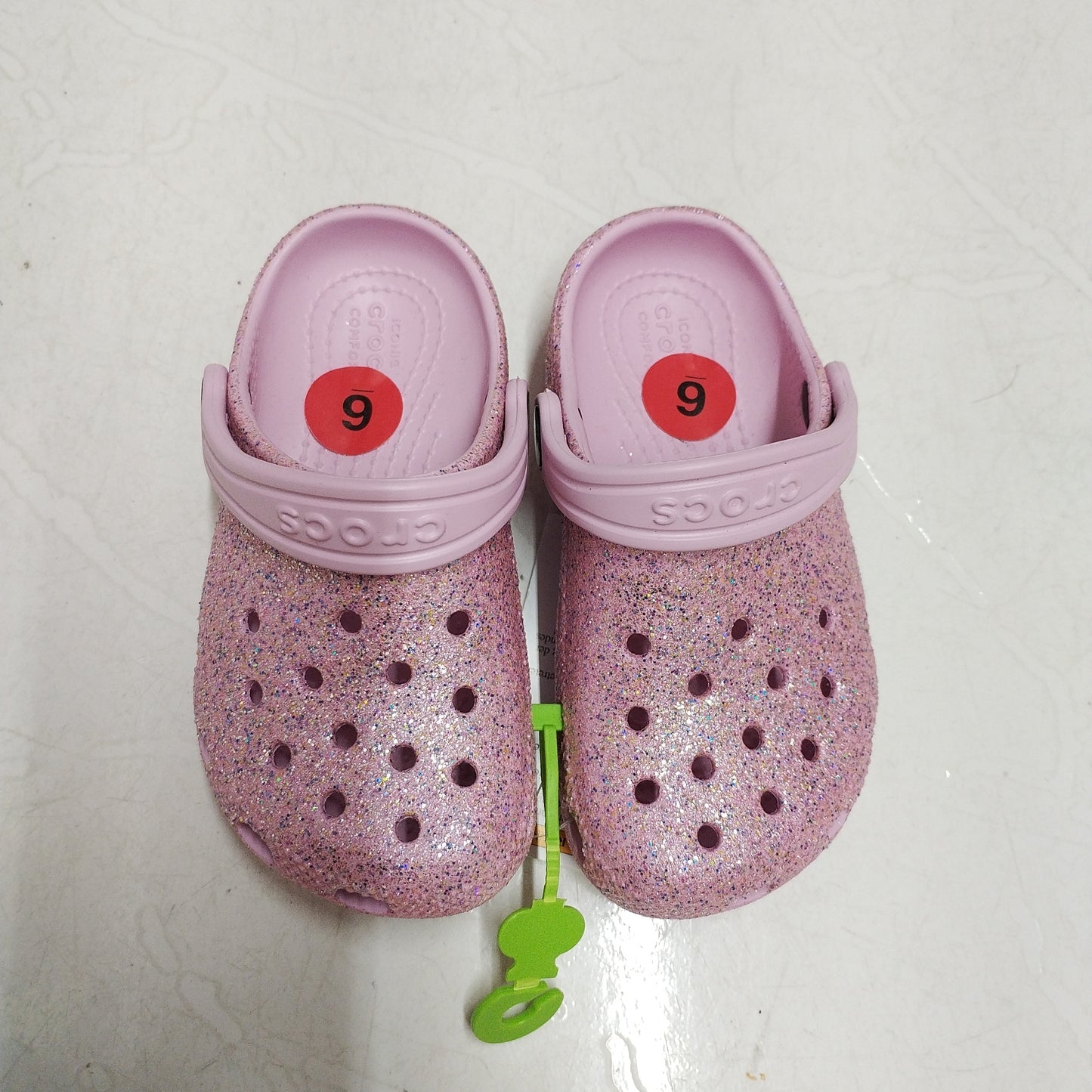 Crocs Rosada glitter niña