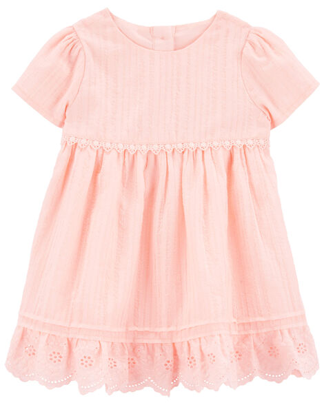 Vestido rosado  bebe niña Carters