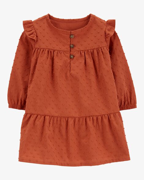 Vestido cafe  bebe niña Carters