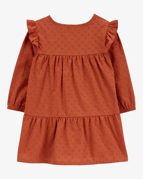 Vestido cafe  bebe niña Carters