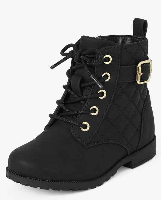 Botas botines burritos negros combat Childrens place