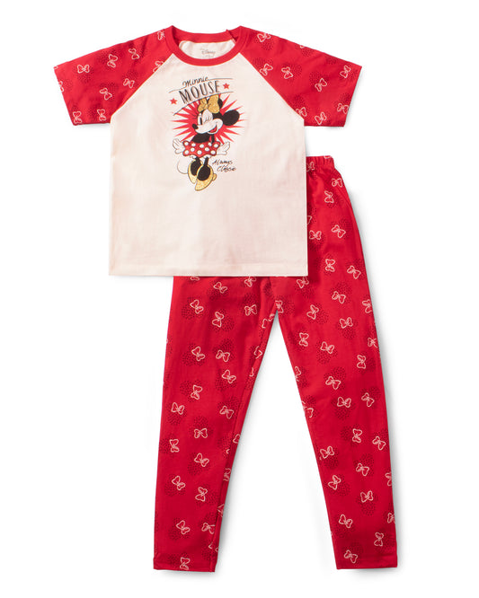 Pijama Disney Minnie Rojo Beige Niña St Jack 77126128