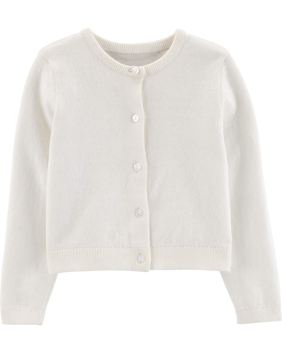 Sueter blanco cardigan carters niña