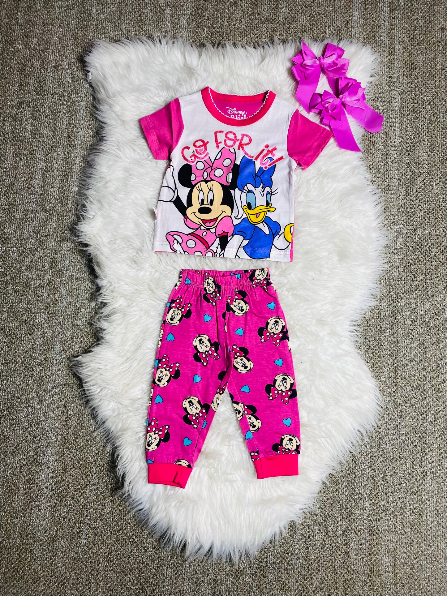 Set 2 Piezas pijama rosada Minnie Disney