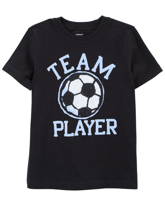 Camisa negra futbol Carters niño