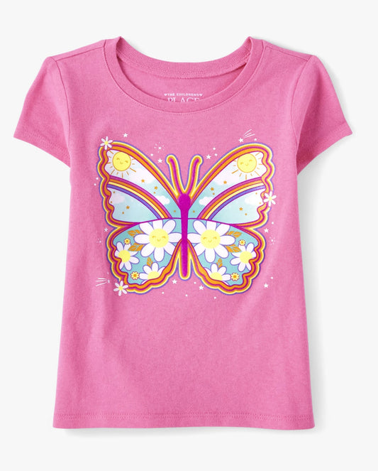 Camisa rosada mariposa Childrens Place niña