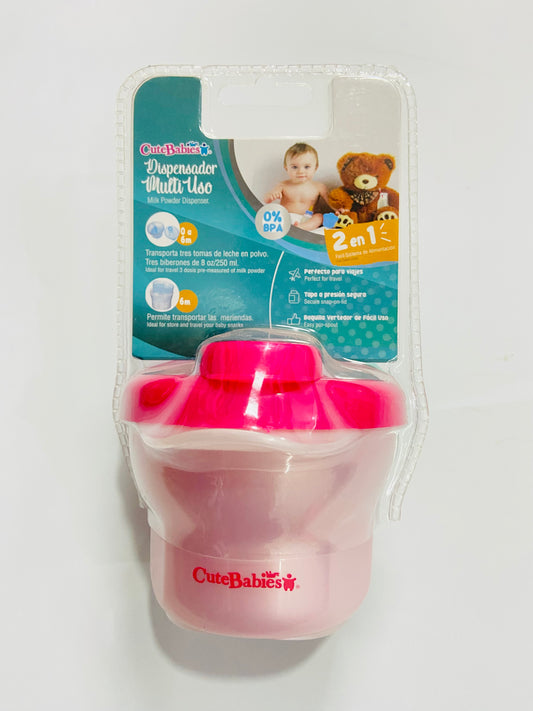 Dispensador de leche multiuso rosado suave cutebabies