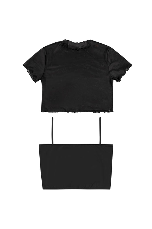 camisa blusa Gloss Negra Niña Grande 31852