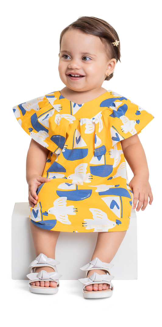 Vestido amarillo quimbybaby bebe niña 34131