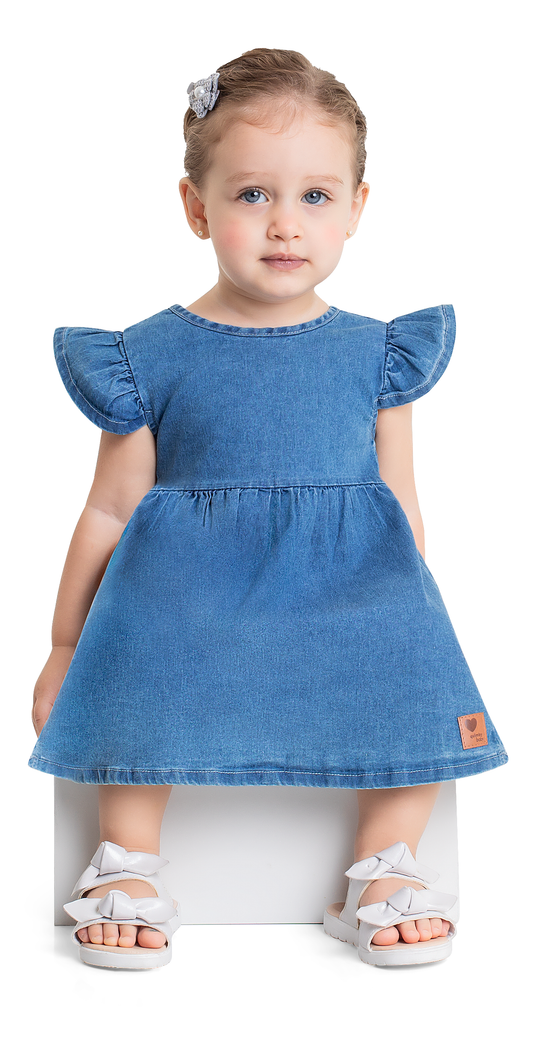 Vestido azul jean quimbybaby bebe niña 34132