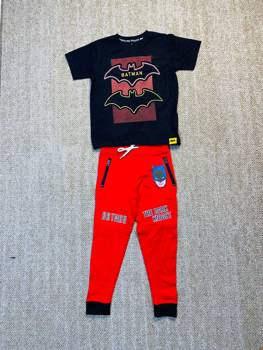 Set 2 piezas batman camisa negra niño