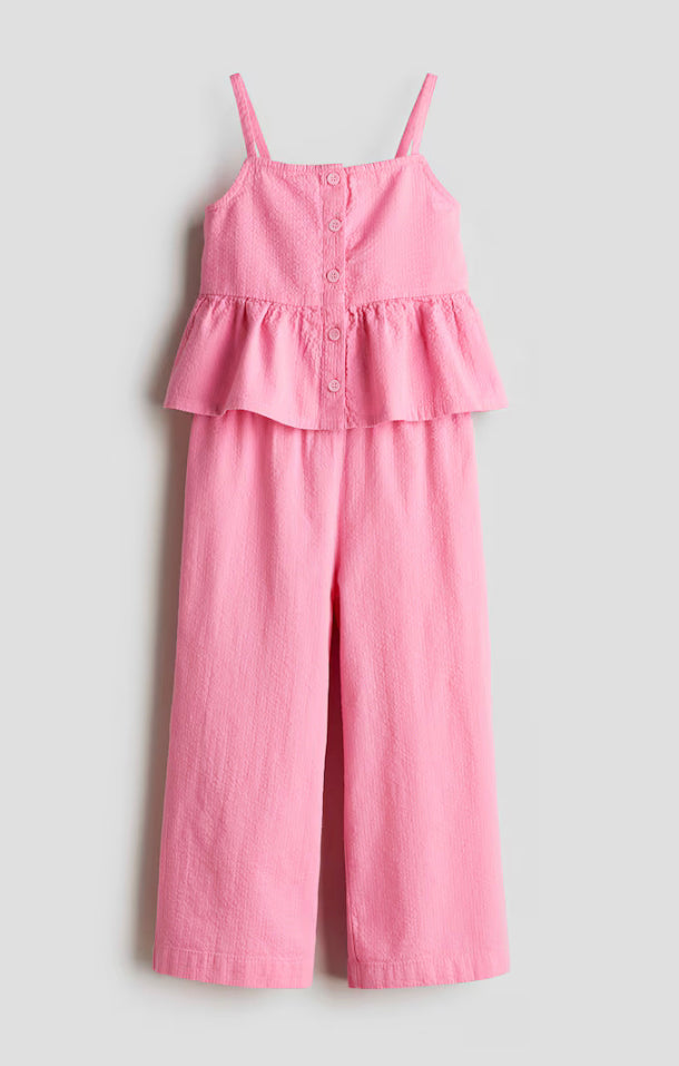 Set 2 piezas rosado niña H&M pantalon camisa