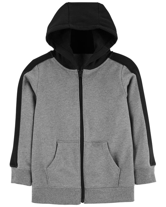 Sueter gris con gorro Carters niño  hoodie