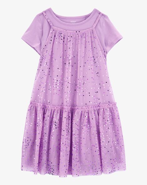 Vestido morado niña grande Carters