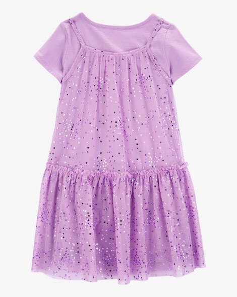 Vestido morado niña grande Carters