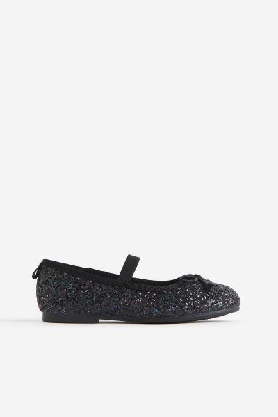 Zapatillas negras glitter H&M