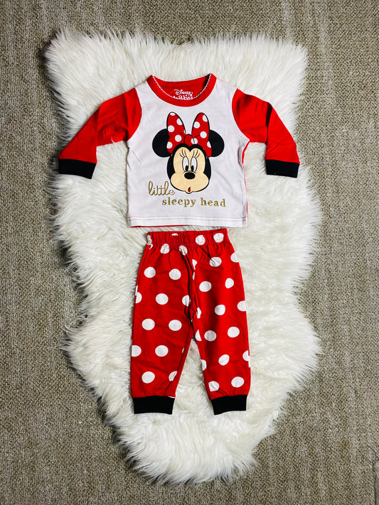 Set 2 Piezas pijama roja Minnie Disney