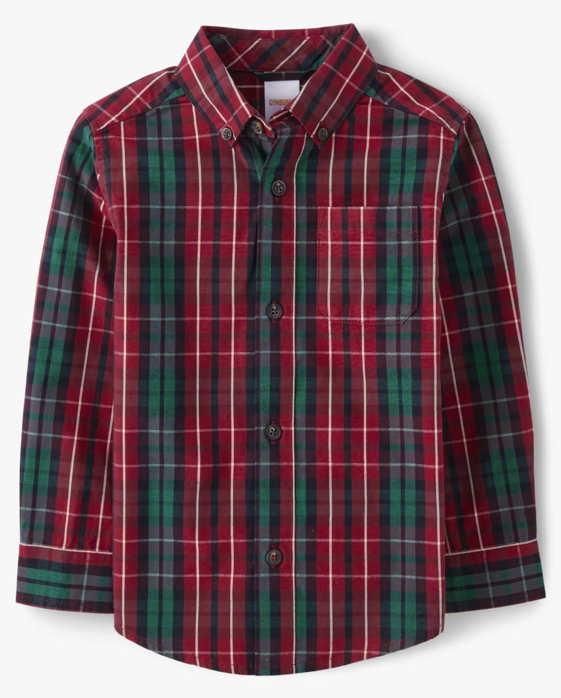 Camisa cuadros rojos verde Gymboree niño formal