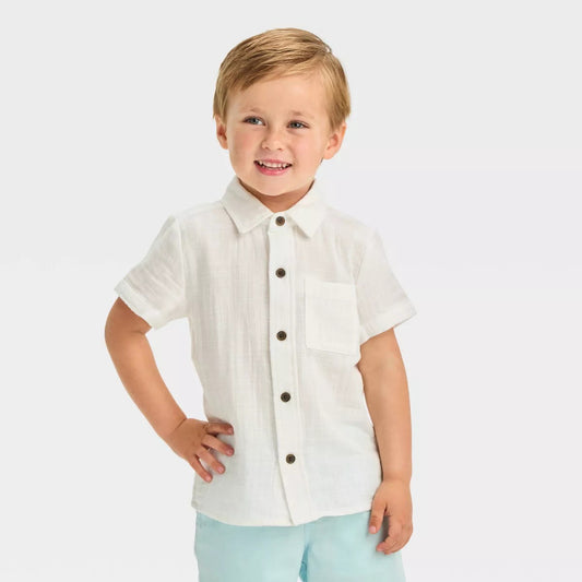 Camisa blanca formal Cats & Jack Niño