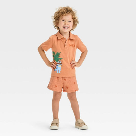 Set 2 piezas short camisa Bluey niño