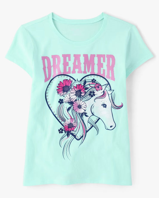 Camisa verde unicornio Childrens Place niña