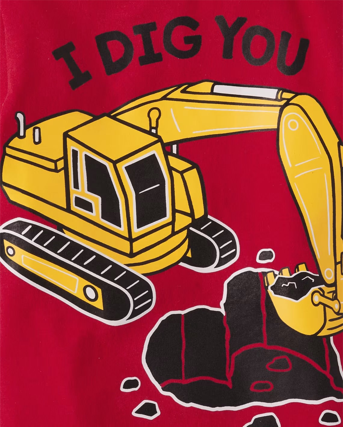 Camisa roja construcción Children Place niño I Dig you