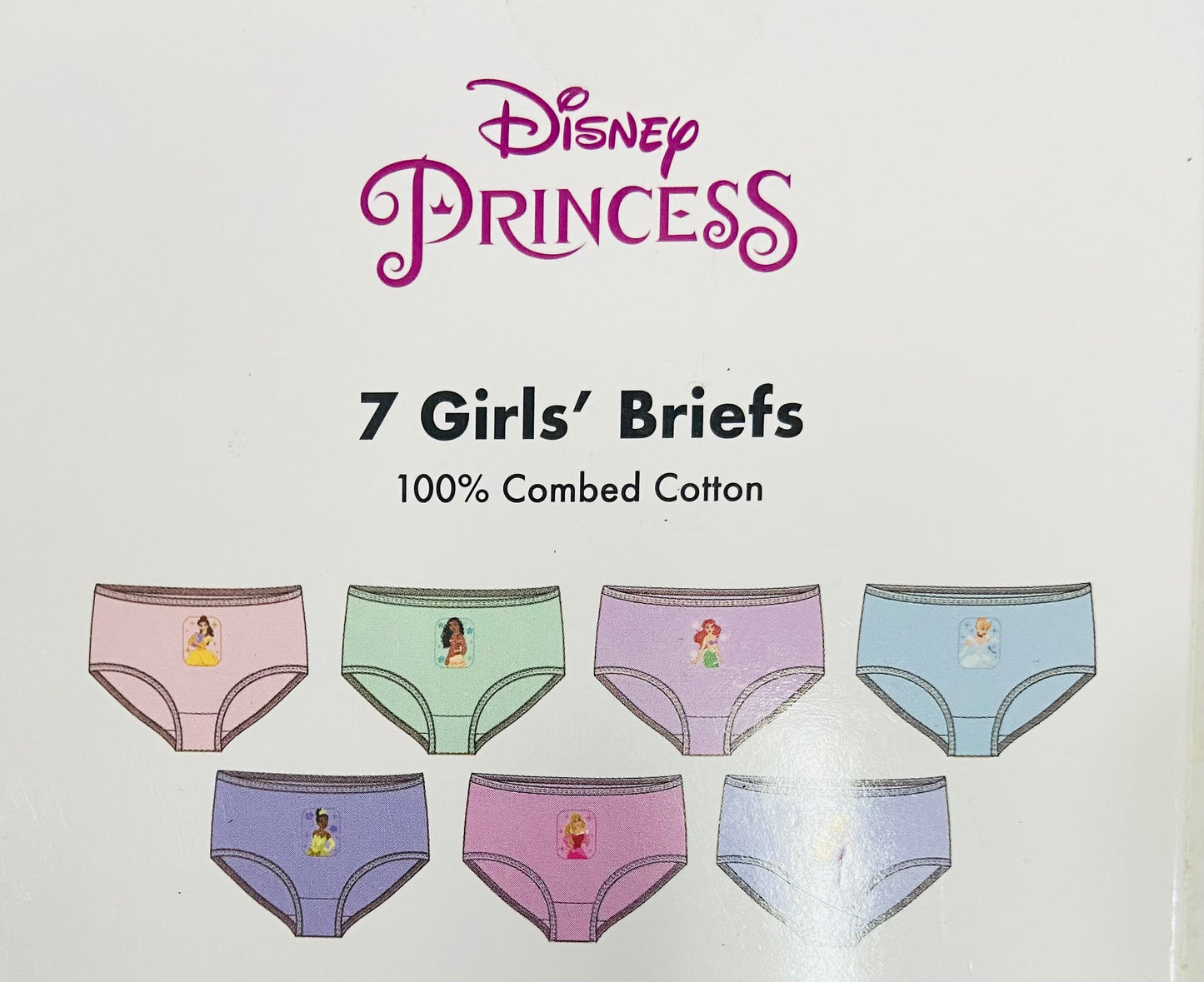 Ropa interior 7 pack princesas Disney pantie niña