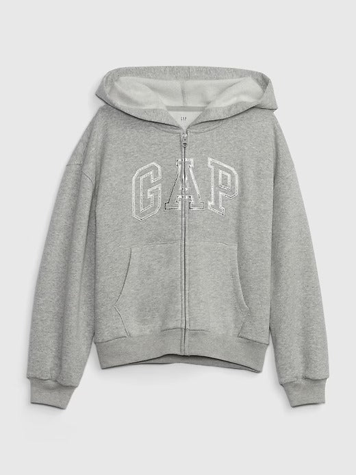 Sueter gris hoodie GAP niña niño con gorro unisex 97490672