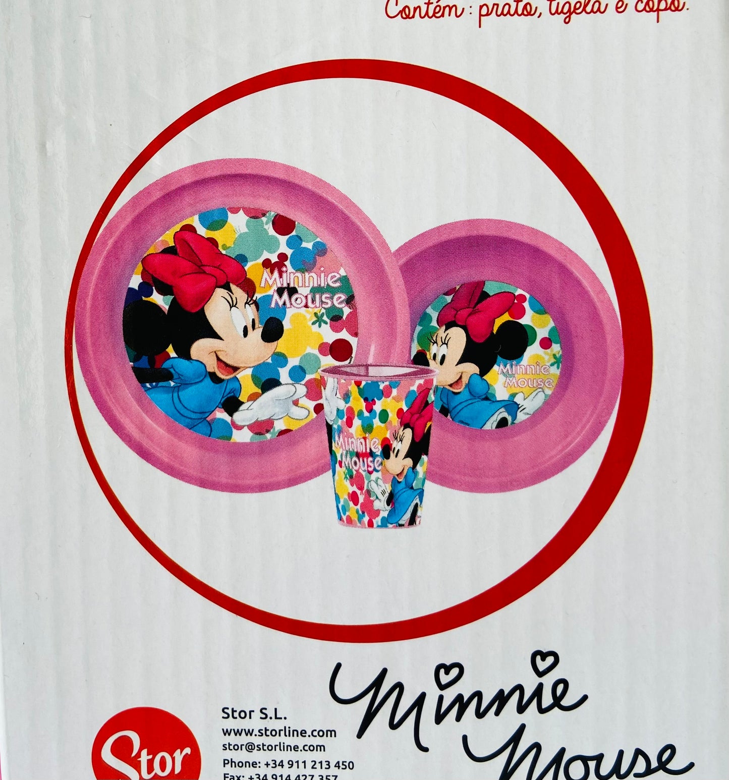 Set plato vaso minnie