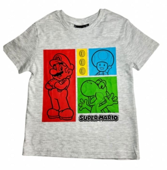 Camisa Gris Mario Bross niño