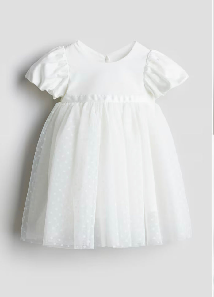 Vestido blanco de tul tutu niña H&M