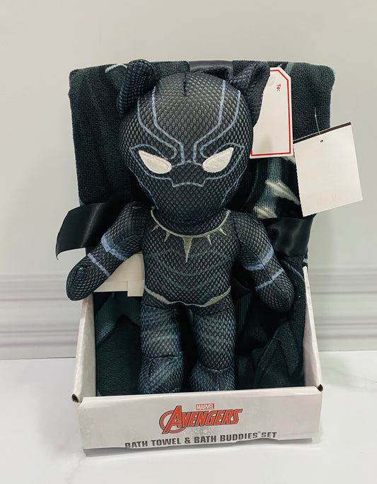 Toalla de baño niño pantera negra avengers