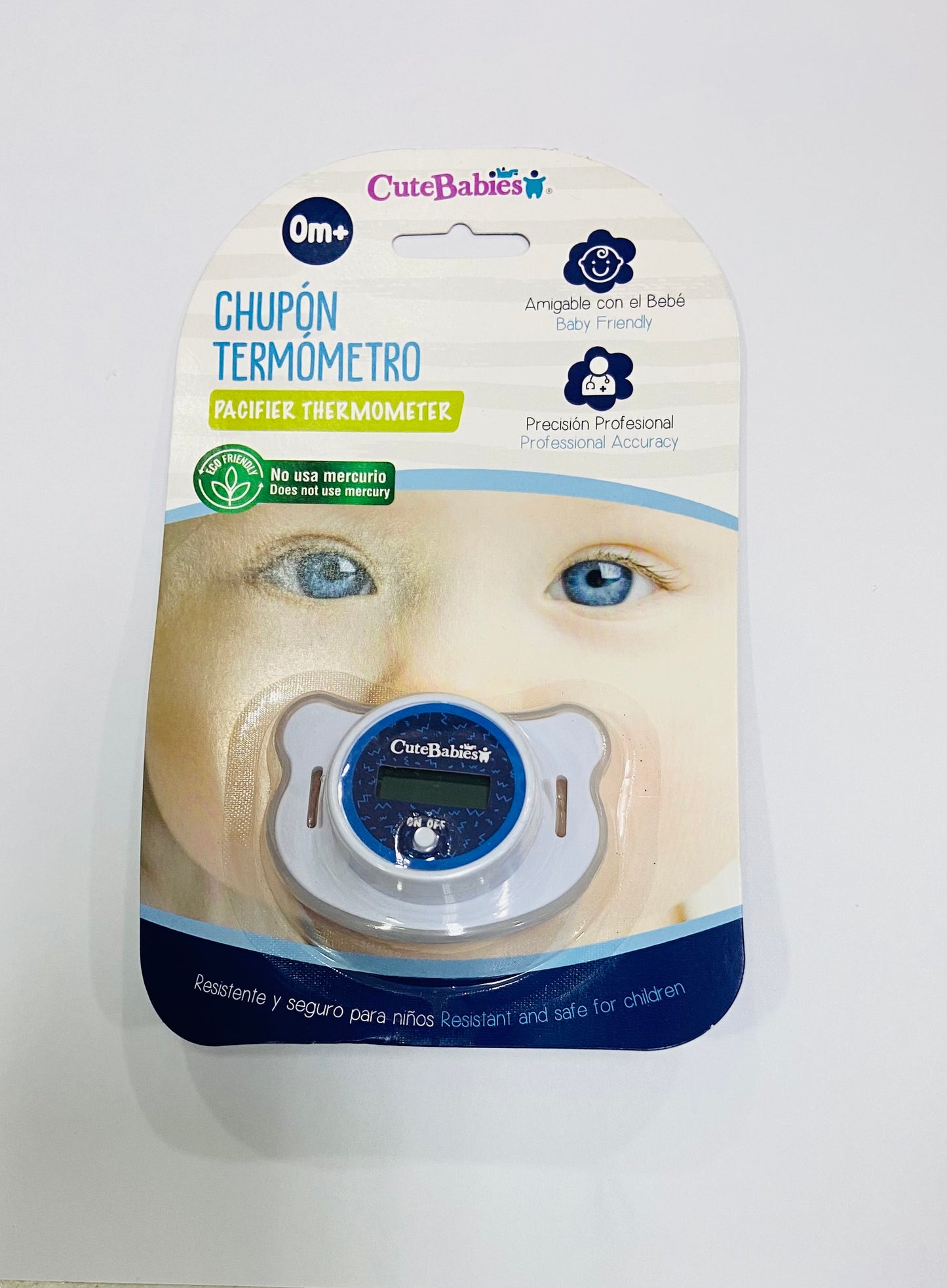 Chupon termómetro azul bebé niño Cutebabies