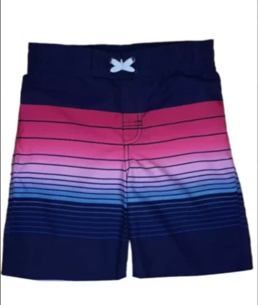 Calzoneta Short traje de baño azul rayas old navy niño