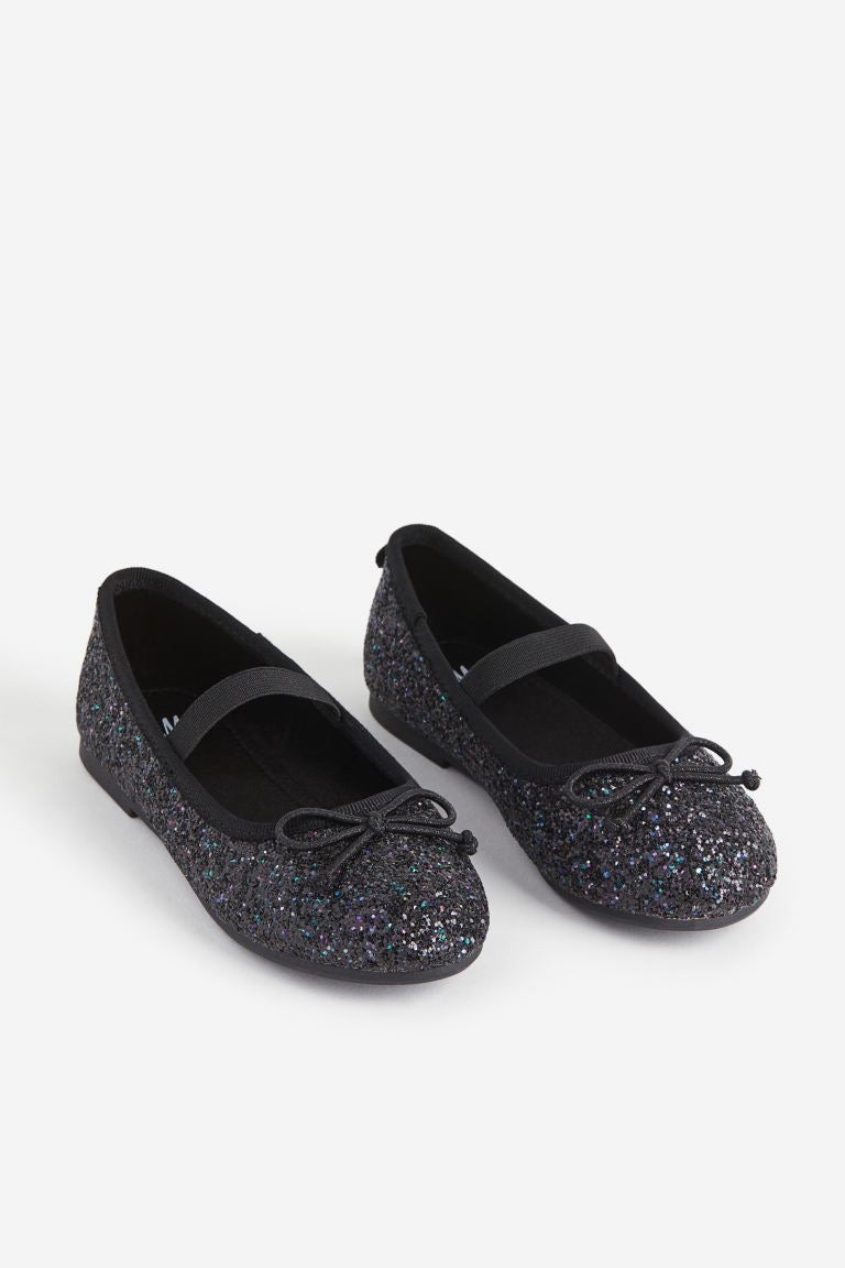 Zapatillas negras glitter H&M