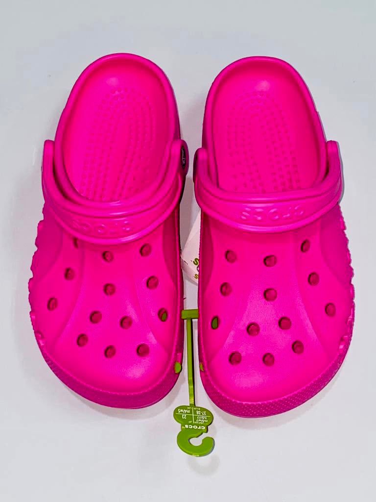 Crocs adulto rosadas encendido