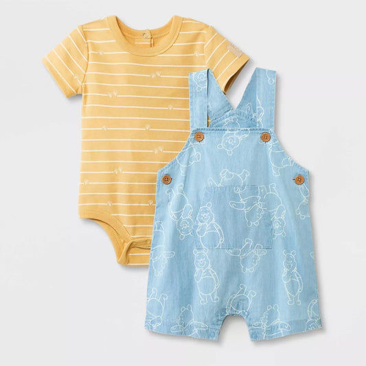 Set Bebe niño Winnie the Pooh overall Amarillo