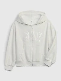 Sueter blanco hoodie GAP niña niño con gorro unisex 96573168