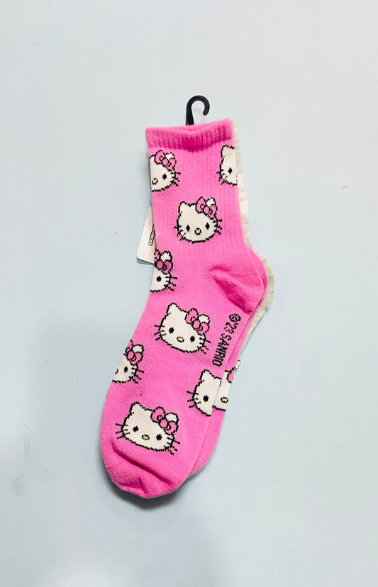 Set 2 Pares Calcetines Hello Kitty niña