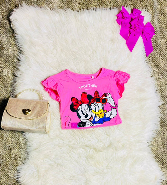 Camisa rosada Minnie bebe niña