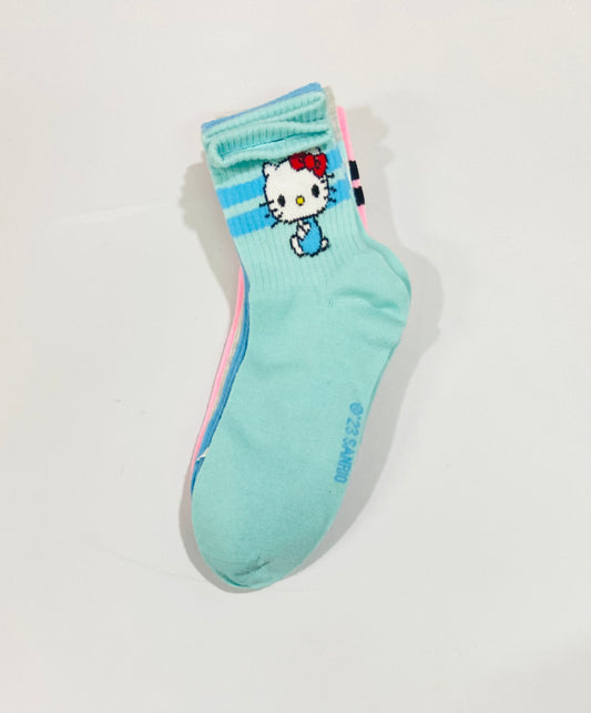 Set 5 Pares Calcetines Hello Kitty niña