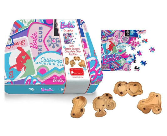 Caja Barbie Rompecabezas 150 piezas, galletas comestibles con figuras juguete